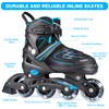 KAQINU Adjustable Inline Skates, Outdoor Inline Skates with Full Illuminating