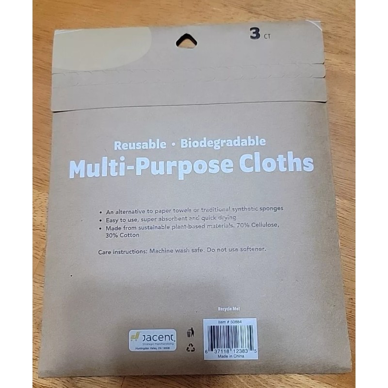 Biosmart Reusable Biodegradable Mutli Purpose Cloths