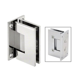 Shower Door Hinges Heavy Duty Short Back Plate with Chrome Finish by Fab Glass and Mirror