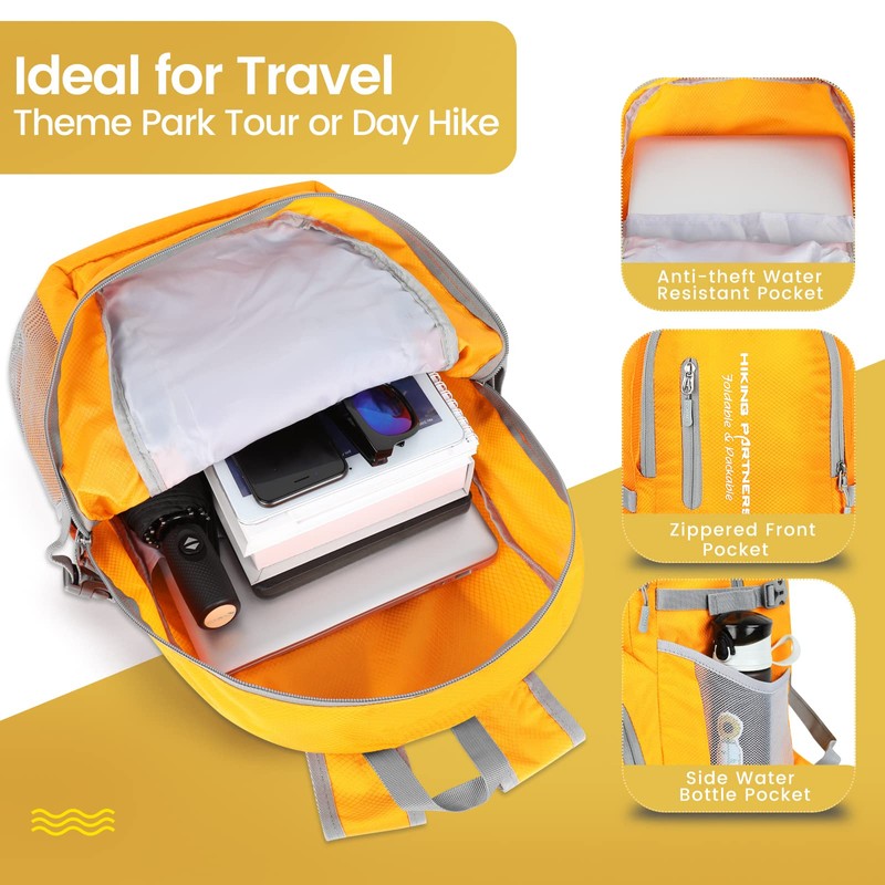 ZOMAKE Foldable Backpacks, Small Waterproof Hiking Daypack, Lightweight Backpack for