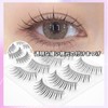 justcoco Natural False Eyelashes, Transparent Axis, False Eyelashes, Upper Eyelashes,