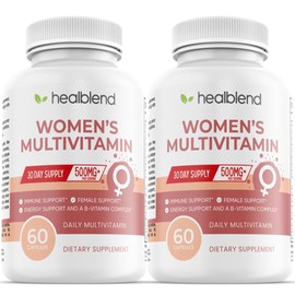 Women's Multivitamin with Biotin (Without Iron) - 20 Essential Vitamins and Minerals, Supports General Health, Energy & Immunity - 60 Capsules (2)