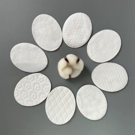 Landy Factory Foreign Trade Round & Oval Embossed Cosmetic Cotton Pads with Pinhole Locked Edges Ld3 Round Dot [100 sheets/pack] 10ea