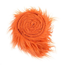 Orange Faux Fur Fabric 10 x 150 cm Fur Precut Strips Fluffy Fuzzy Faux Fur Fabric Shaggy Plush Fake Craft Fur for Costume DIY Gnomes Beard Santa Claus Hair Dwarf Cosplay Christmas Deco