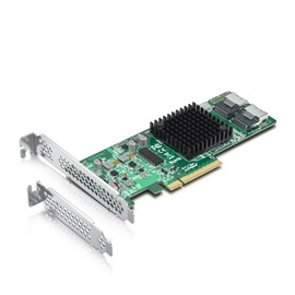 ipolex Internal PCIe SAS/SATA HBA RAID Controller Card, SAS2008 Chip, PCIe 2.0 x8, Dual SFF-8087 Mini SAS, Windows/Linux/VMware Compatible, LSI 9211-8i Equivalent