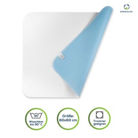 Sensalou Mattress Cover - Waterproof and Washable Underlay Incontinence Sheets for Liquid Blood Sweat - 60 x 60 cm (2)
