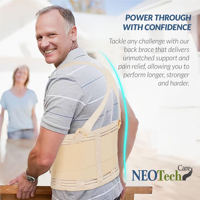 NeoTech Care Back Brace with Suspenders for Work - Industrial