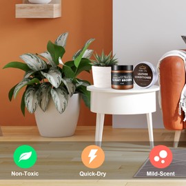 Leather Recoloring Balm with Mink Oil Leather Conditioner, Leather Repair Kit for Couches, Light Brown Leather Dye for Furniture, Car Seat, Sofa, Shoes, Vinyl