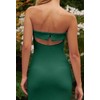 MEROKEETY Women's Strapless Bodycon Maxi Dress Sleeveless Backless Wedding Guest