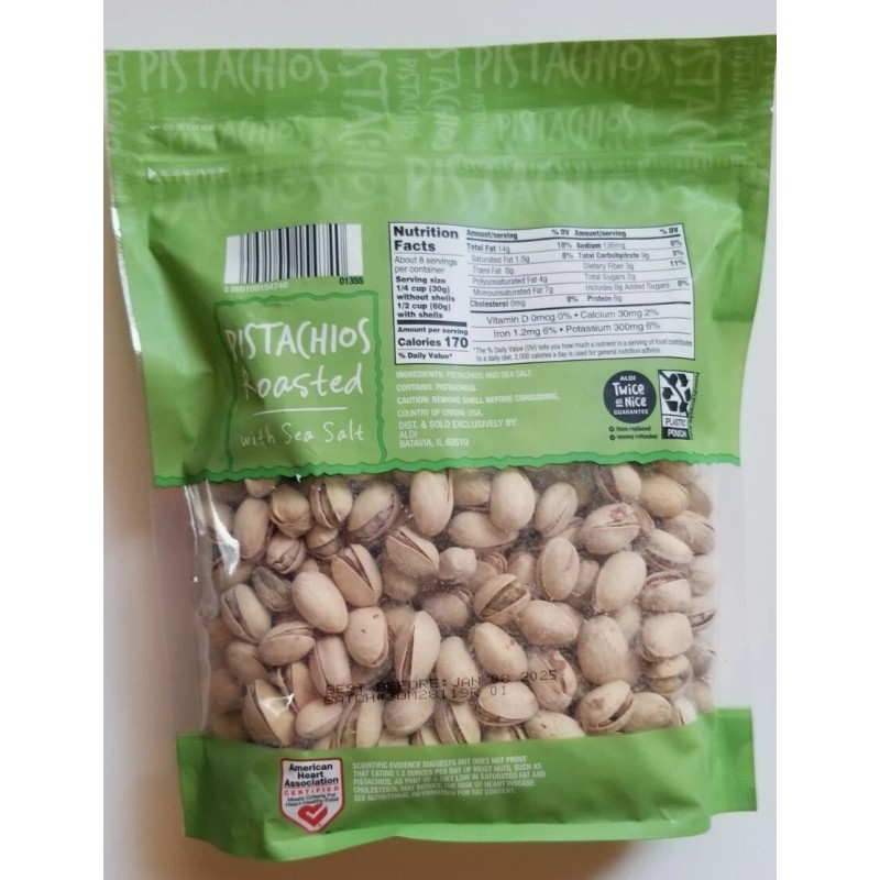 Southern Grove 2 Pk- Roasted Sea Salted Pistachios in Shell,