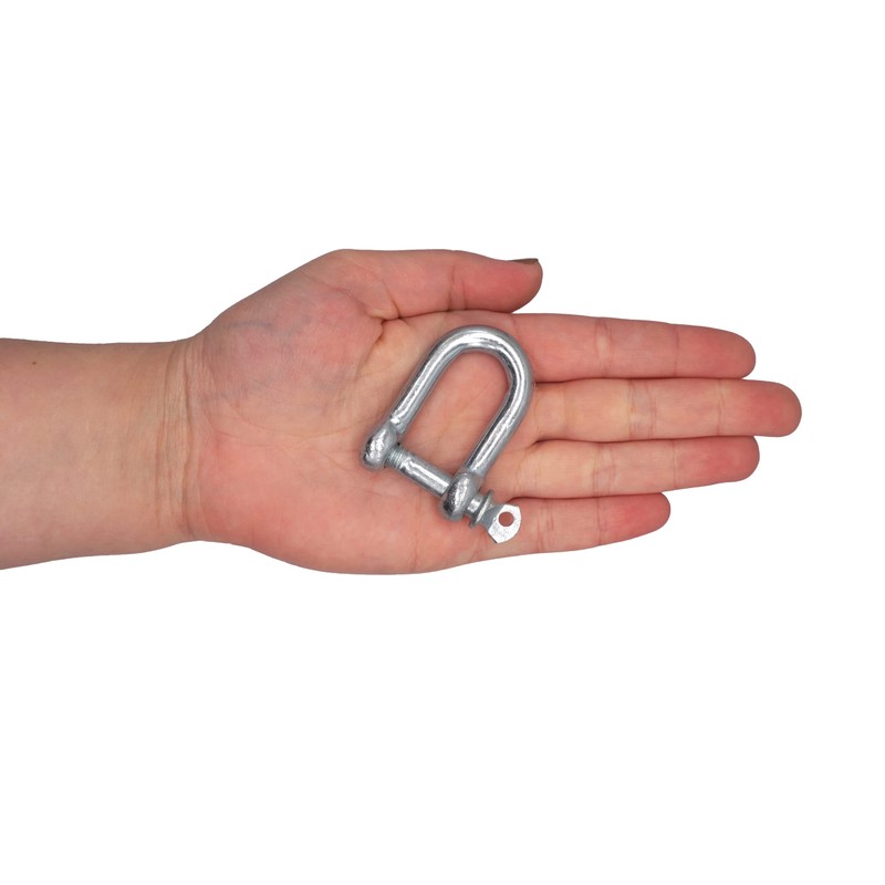 (Pack of 10) Galvanised Steel Shackles 8mm Shackle Clip with