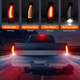 Tresound Tail Light + 3rd Brake Lamp for Chevy Avalanche 1500 2500 2002 2003 2004 2005 2006, Third High Mount Stop Light Rear LED Taillight Assembly, 15771437 15092493 5120540 1228-0126 923-264