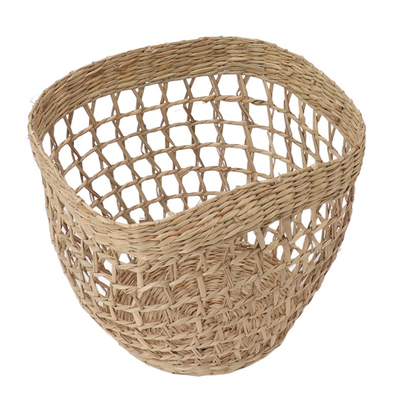 2PCS Woven Basket Handwoven Sea Grass Storage Basket for Flower