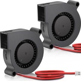 GDSTIME 2Pack 50mm x 15mm 5015 Blower 12V DC Brushless Turbine Turbo Part Cooling Fan 2 Pin, Hydraulic Bearing Replacement for Humidifier 3D Printer