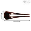 Parcelona French Long Duo Tortoise Shell Marrón Grande 12,1 cm