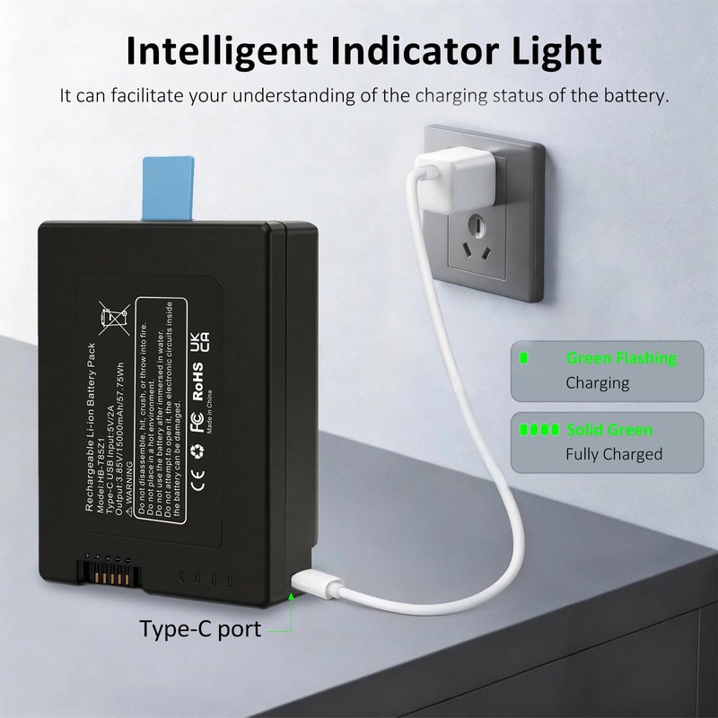 15000mAh Rechargeable Battery Compatible with FamiLock S3, FamiLock S3 MAX