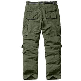linlon Men's Outdoor Casual Quick Drying Lightweight Hiking Cargo Pants with 8 Pockets,Army Green,40