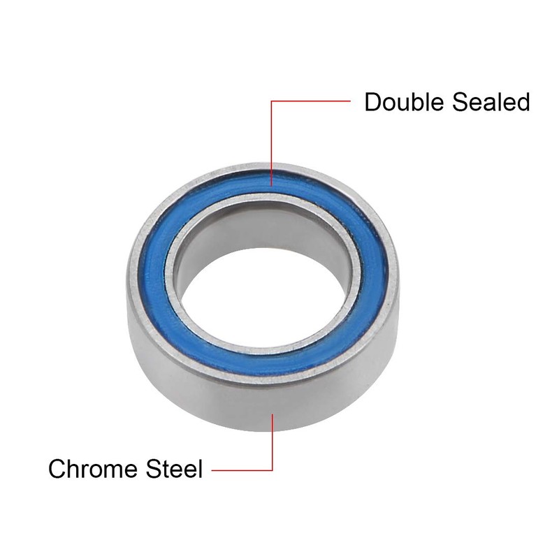 sourcing map MR85-2RS Deep Groove Ball Bearing 5x8x2.5mm Double Sealed