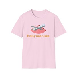 Babymoonin' T-Shirt for Expecting Moms & Dads, Funny Matching Couple Pregnancy Vacation Tee for Beach Cruise Getaway Gift 13 Light Pink