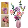 Flower Bouquet Building Set, Artificial Rose Blocks Botanical Toys for