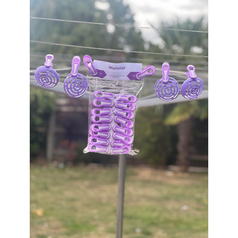 Washpegz - Clothes Pegs for Washing Line – Soft Grip