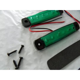 Goodrun 2 New 3.94" GREEN 6 led Marker / Clearance lights Cars, Trucks, Trailers, RV's