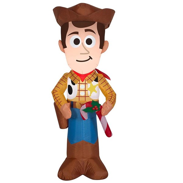 Gemmy Inflatable 3.5ft Airblown Woody with Candy Cane