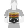 Elite Gourmet EFD319 Food Dehydrator, 5 BPA-Free 11.4" Trays Adjustable