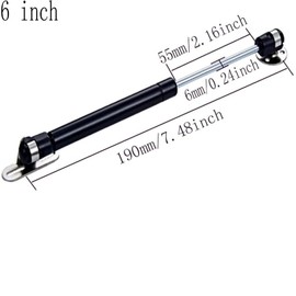 6" Length Gas Strut, 100N/22.5 lb Hydraulic Air Prop Lift Support Cabinet Hinge Kitchen Cabinet Door Air Spring Door Impact Cabinet Hinge Black, (2 Sets)