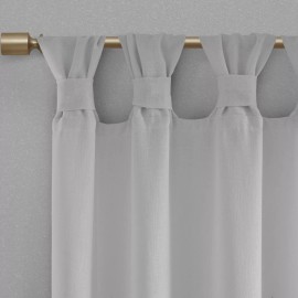 Madison PARK Home Essence Bloom Floral Embellished Cuff Tab Top Solid Window