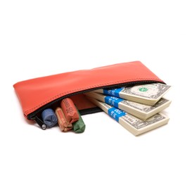 Carousel Checks Inc. Zipper Bank Deposit Bag, 5.5 by 10.5 Inches, Red, Pack of 1