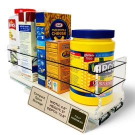 Vertical Spice Heavy Duty Pull Out Spice Rack Drawer - 1 Drawer, Mix Containers - Sliding Cabinet and Pantry Organizer - Kitchen Cupboard Storage Rack - Seasoning Shelf (4.6"W x 5.0"H x 13.8"D, Cream)