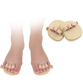 PEDIMEND Fabric Hammer Toe Protector - Rehabilitate Natural Toe Alignment - Straighten Bent Toes - Instant Help For Toes Problem - Tripple Loop Toe Straightener - Foot Care (THREE PAIRS)