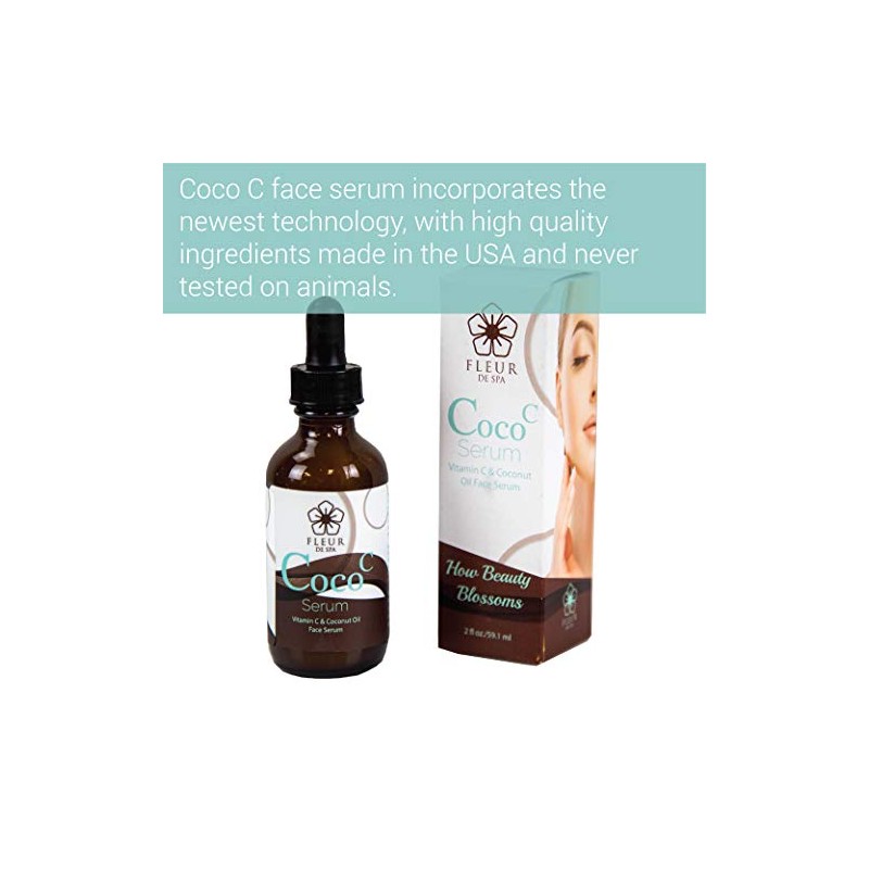 Sérum de suero de vitamina C y aceite de coco,