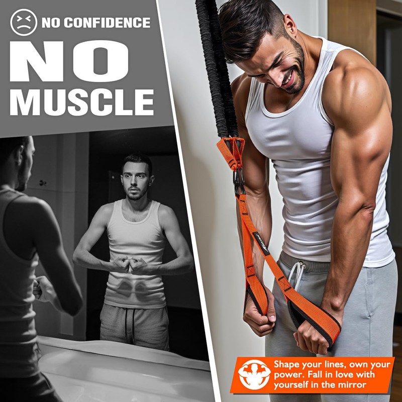 HPYGN Resistance Bands Training for Arms, Biceps, Triceps, Back, Abs,
