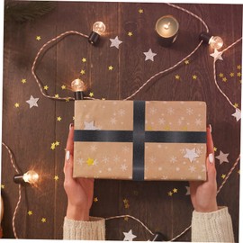 DOITOOL 6 Rolls Black Glitter Paper Tape for DIY Crafts Scrapbooking and Present Wrapping Decorative Craft Tape for Invitations and Home Decor