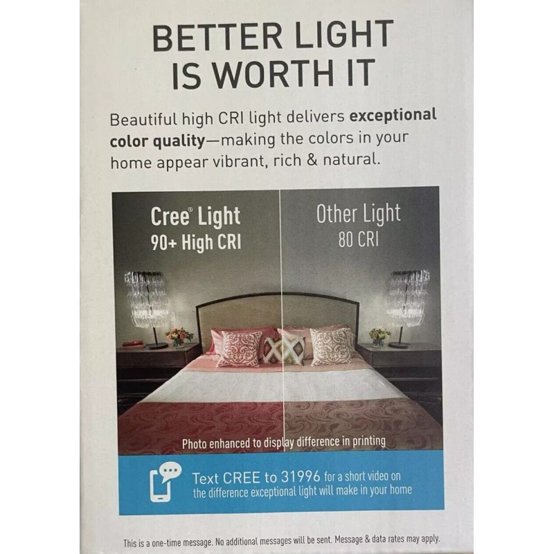 Cree 4 BULBS CREE 65W /8.5W LED FLOOD Daylight 5000K