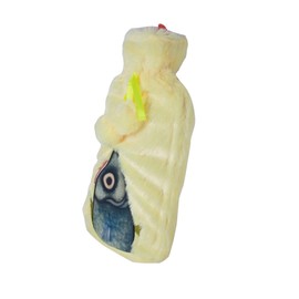 Biggdesign Pistachio Hot Water Bottle with Soft Plush Cover | Cold & Hot Compress | 68 OZ / 2L Large | Washable Hot Water Bag for Cramps, Neck and Back Pain, Feet and Shoulders | Yellow