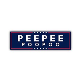 Pee Pee Poo Poo Funny Bumper Sticker - Size 6.5" | PeePee PooPoo Decal | peepeepoopoo Sticker Funny Sticker for Car Truck Laptop