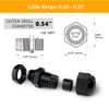 MGI SpeedWare 1/4" NPT Strain Relief Nylon Cord Grip Cable