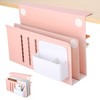 LUKETURE Desk Side Storage, 2 Tier Steel Hanging Organizer, No