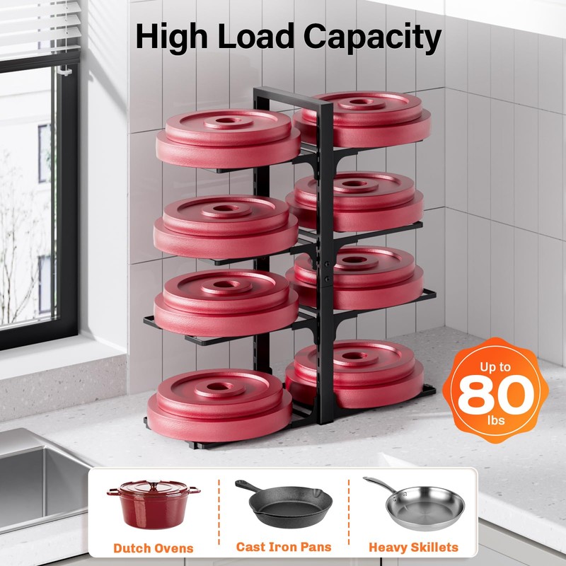 MUDEELA Pots and Pans Organizer under Cabinet, 21" Height Heavy