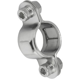 FASTON® Double clamp, single 25 mm stainless steel A2 V2A (2 pieces) clamp, pipe clamp, pipe centre, stainless steel clamp, pipe clamp clamp