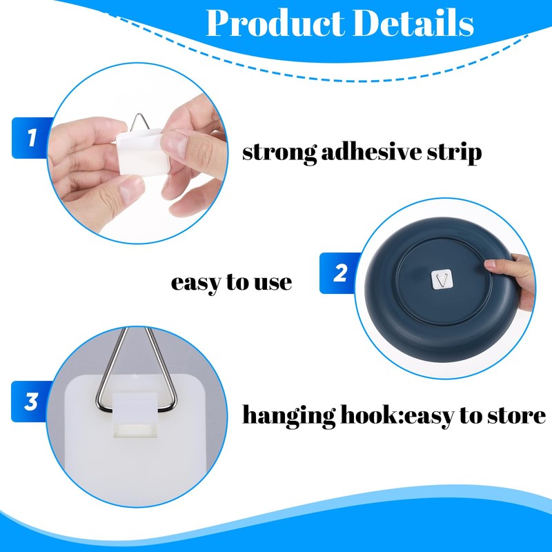 Grevosea 15 Pcs Wall Plate Hangers, Adhesive Picture Hangers Frame