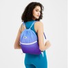 WANDF Drawstring Backpack with Shoulder Pads Sports Gym Bag Water