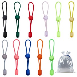 WEBEEDY 11 Colours Adjustable Clay Bag Closure for Ceramics and Bag Closures, Reusable Clay Tool, Webbing Straps for Bundling and Securing Bags, Sturdy Cable Ties, Cord