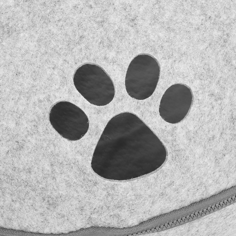 Cat Cave Bed Detachable Washable Semi Enclosed Felt Kitten Hideout