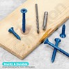 Cimeton 102PCS 3/16” Blue Flat Head Concrete Screws Concrete Screws