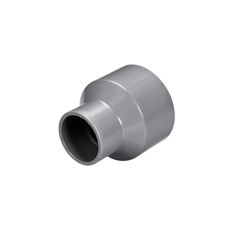 sourcing map PVC DWV Reducing Coupling Schedule 40 Gray 40mm