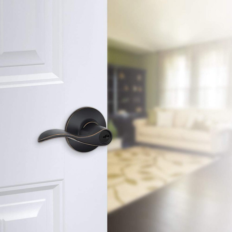 SCHLAGE F51A ACC 626 Accent Keyed Lever, Satin Chrome